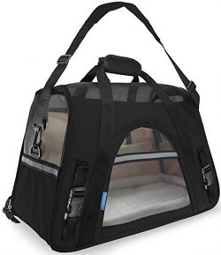 Paws & Pals Airline Approved Pet Carriers w/ Fleece Bed For Dog & Cat – Soft Sided ...