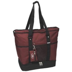 Everest Luggage Deluxe Shopping Tote, Burgundy/Black, Burgundy/Black, One Size