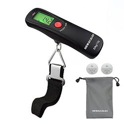 Luggage scale 110lb, 2 Battery, 1 Plastic Case, Digital Luggage Travel Scale Weigh Suitcases Han ...