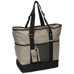 Everest Luggage Deluxe Shopping Tote, Khaki/Black, Khaki/Black, One Size