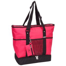 Everest Luggage Deluxe Shopping Tote, Hot Pink/Black, Hot Pink/Black, One Size