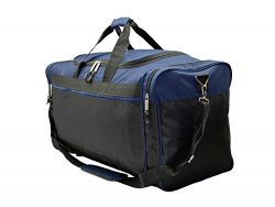 DALIX 25″ Extra Large Vacation Travel Duffle Bag in Navy and Black