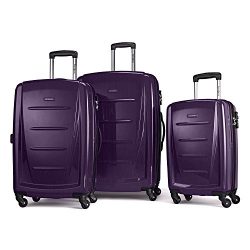 Samsonite Winfield 2 3PC Hardside (20/24/28) Luggage Set, Purple