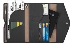 Travelambo Rfid Blocking Passport Holder Wallet & Travel Wallet Envelope (black)