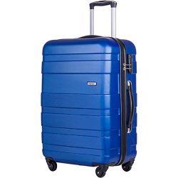 Merax Afuture 20 24 28 inch Luggage Lightweight Spinner Suitcase (20, Blue)