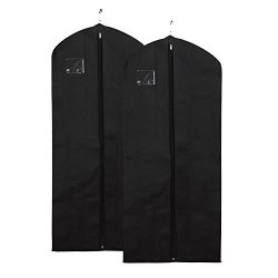 Garment Bags – Housen Solutions Black Garment Covers, 54”H Travel Breathable Suit Bags wit ...