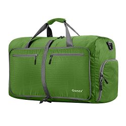 Gonex 60L Foldable Travel Duffel Bag Water & Tear Resistant, Green