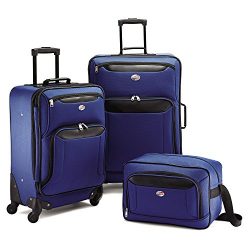 American Tourister Brookfield 3 Piece Set, Navy/Black, One Size