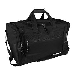 DALIX Blank Duffle Bag Duffel Bag in Black Gym Bag