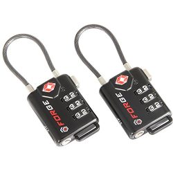 TSA Approved Cable Luggage Locks, Easy Read Dials with Alloy Body