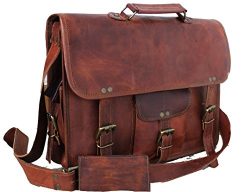 Handmadecraft Leather Unisex Real Leather Messenger Bag for Laptop Briefcase Satchel …