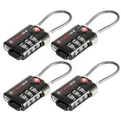 TSA Approved Cable Luggage Locks, Easy Read Dials with Alloy Body