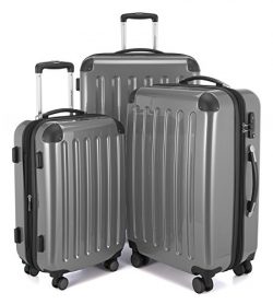 HAUPTSTADTKOFFER Luggages Sets Glossy Suitcase Sets Hardside Spinner Trolley Expandable (20“, 24 ...