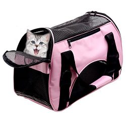 Pet Carriers For Dog & Cat, Comfort Airline Approved Travel Tote Soft Sided Shoulder Bag wit ...