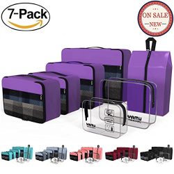 Packing Cubes YAMIU Travel Luggage Organizer Bags Travel Accessories Including 2-pack Waterproof ...