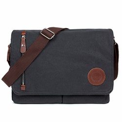 LOSMILE Canvas Messenger Bag Shoulder Bag Vintage Crossbody Laptop Bag Satchel Bag School Bag Wo ...