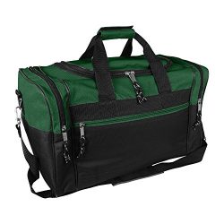 17″ Blank Duffle Bag Duffel Bag Travel Size Sports Durable Gym Bag (Green)