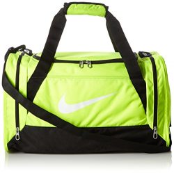 Nike Brasilia 6 (Small) Training Gym Duffel Equipment Bag Volt/Black/White