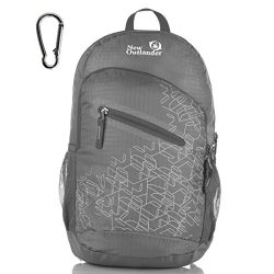 Outlander Packable Handy Lightweight Travel Hiking Backpack Daypack-Grey-L