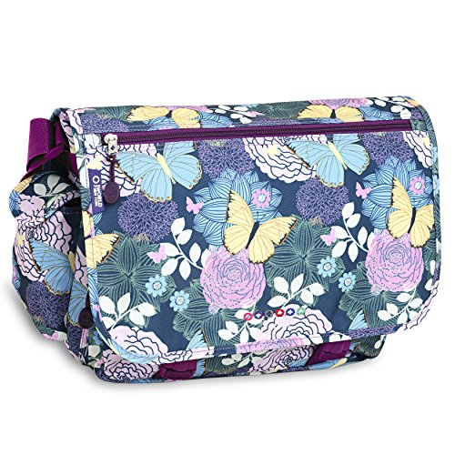 J World New York Terry Messenger Bag, Secret Garden - LuggageBee ...