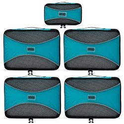 PRO Packing Cubes | 5 Piece | Organizers & Space Saver | Travel Cube Value Set