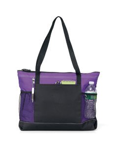 Gemline 1100 Zippered Tote, Purple