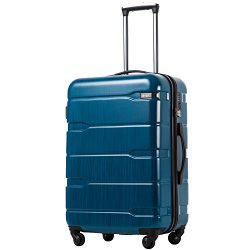 Coolife Luggage Expandable Suitcase PC+ABS Spinner 20 inch 24 inch 28 inch