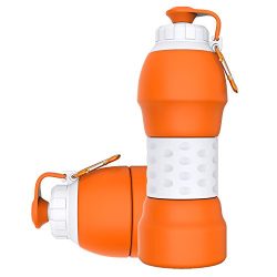 Collapsible Water Bottle,GITKARL,Travel Accessories,Lightweight Silicone Travel Mug,[BPA Free] [ ...