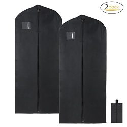 Garment Bags with Shoe Bag,Magicfly 54 Inch Breathable Dress/Suit Covers with Clear Window, Full ...