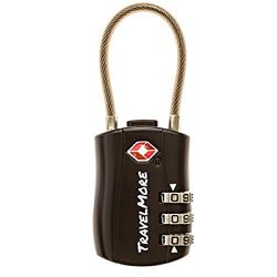 TSA Approved Travel Combination Cable Luggage Locks for Suitcases & Backpacks – 1 Pack ...