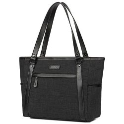 Laptop Tote Bag, BRINCH Classic Nylon Zip Work Tote Bag Shopping Duffel Bag Carry Travel Busines ...