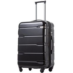 Coolife Luggage Expandable Suitcase PC+ABS Spinner 20 inch 24 inch 28 inch