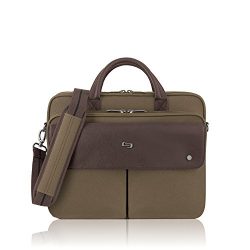 Solo Rucker 15.6 Inch Laptop Briefcase, Khaki