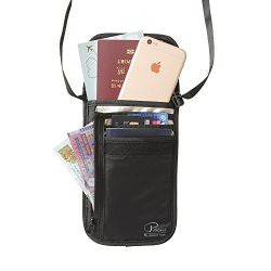 RFID Passport Holder Neck by HANKCLES | Travel Neck Wallet | Passport Wallet for Men and Women | ...