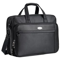 17 Inch Laptop Bag, Expandable Large Capacity 17.3″ Laptop Briefcase, Nylon Multi-function ...