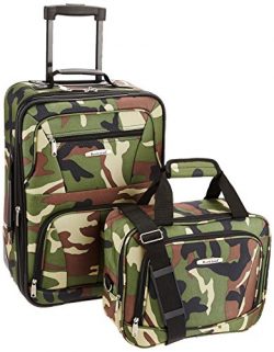 Rockland Luggage 2 Piece Set, Camouflage, Medium