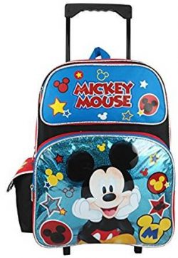 Disney Mickey Mouse 16″ Large Rolling Backpack