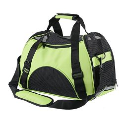 ECBUY Portable Pet Carrier Dog Cat Pet Carrier Airline Approved Under Seat Travel Pet Carrier fo ...