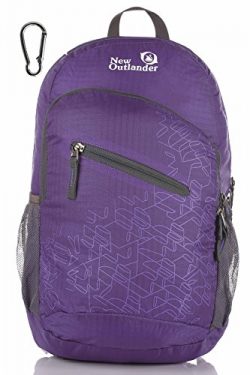 Outlander Packable Handy Lightweight Travel Hiking Backpack Daypack-Purple