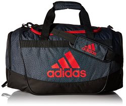 adidas Defender II Medium Duffel Bag, Onix Grip/Black/Scarlet