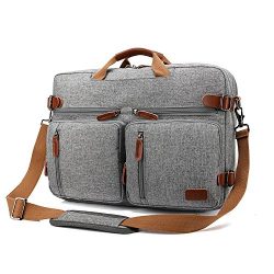 BISON DENIM Convertible Backpack Messenger Bag Shoulder Bags Laptop Case Handbag Business Briefc ...