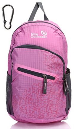 Outlander Packable Handy Lightweight Travel Hiking Backpack Daypack, Pink