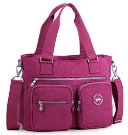 Crest Design Women’s Water Repellent Nylon Shoulder Bag Handbag Tablet Laptop Bag Notebook Brief ...