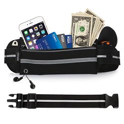 UShake Gear Running Belt, Bounce Free Pouch Bag, Fanny Pack Workout Belt Sports Waist Pack Belt  ...