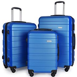 Luggage Set Spinner Hard Shell Suitcase Lightweight Carry On – 3 Piece (20″ 24″ ...