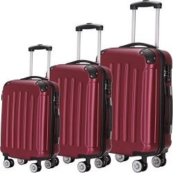 Luggage Set 3 Piece ABS Trolley Suitcase Spinner Hardshell Lightweight Suitcases TSA