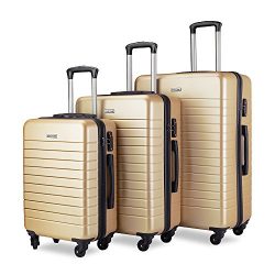 Luggage Sets Spinner Hard Shell Suitcase Lightweight Luggage – 3 Piece (20″ 24″ ...