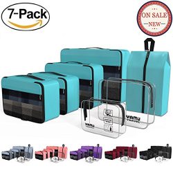 Packing Cubes YAMIU Travel Luggage Organizer Bags Travel Accessories Including 2-pack Waterproof ...