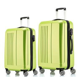 Fochier Luggage Lightweight 2 Piece Expandable Spinner Set with TSA Lock