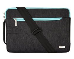 Mosiso Polyester Fabric Sleeve Case Cover Laptop Shoulder Briefcase Bag for 15-15.6 Inch MacBook ...